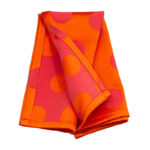 Fuchsia Orange Fancy Dot Rev Napkin