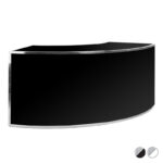 Avenue Quarter Round Silver Bar Black Acrylic with Color Swatches