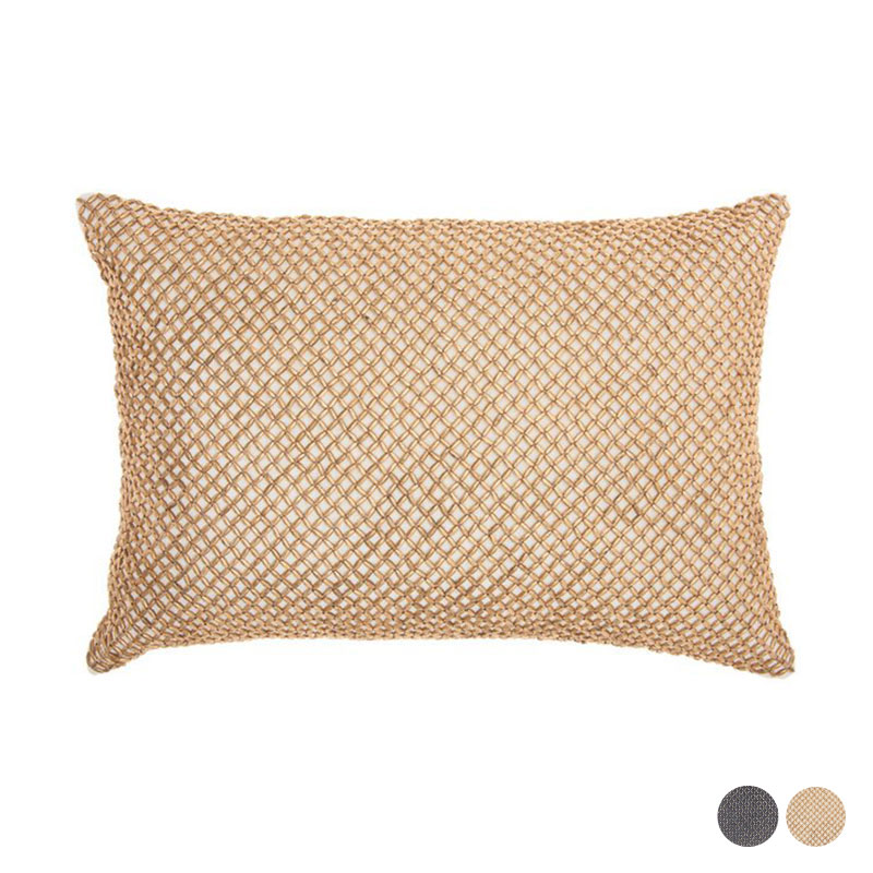 Beaded Lattice Pillow Cream