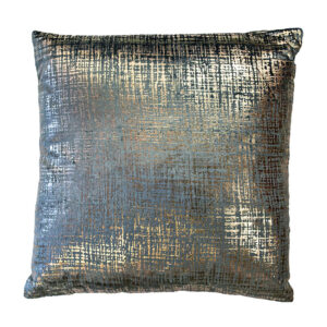 Distressed Metallic Midnight Pillow